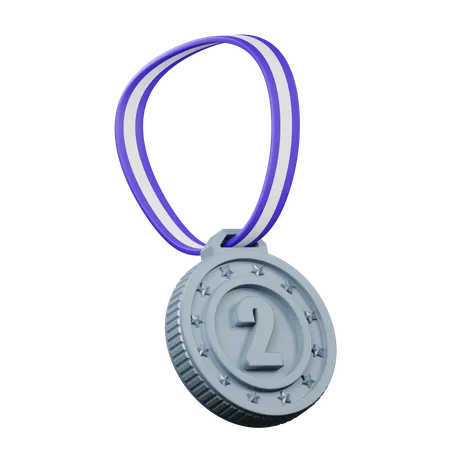 Medalla de plata  3D Icon