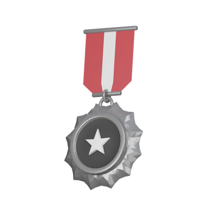 Medalla de plata  3D Icon