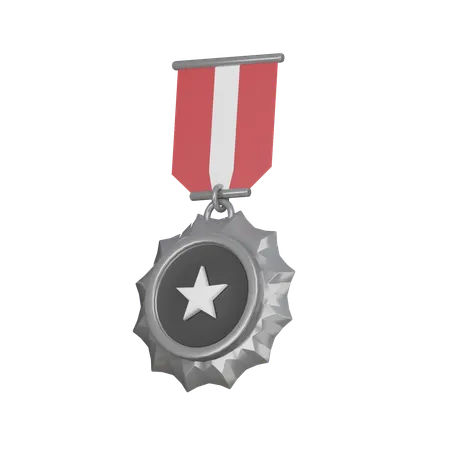 Medalla de plata  3D Icon