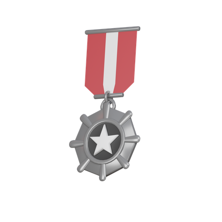 Medalla de plata  3D Icon