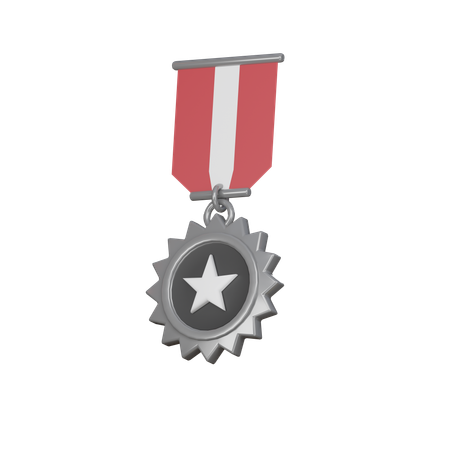 Medalla de plata  3D Icon