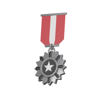 Medalla de plata  3D Icon