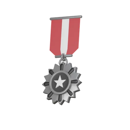 Medalla de plata  3D Icon