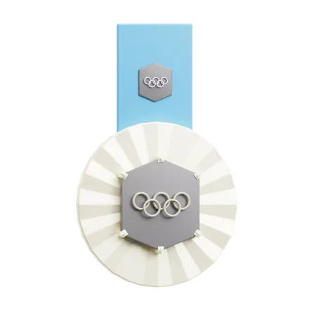 Medalla de plata  3D Icon