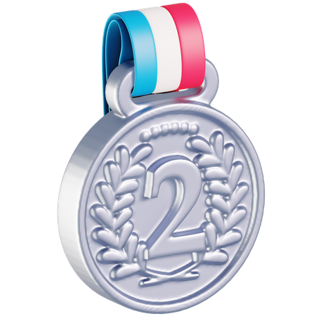 Medalla de plata  3D Icon