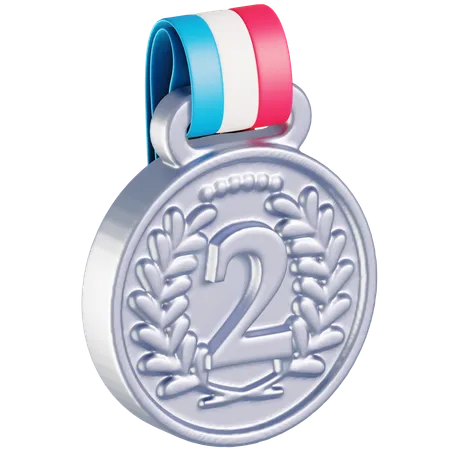 Medalla de plata  3D Icon