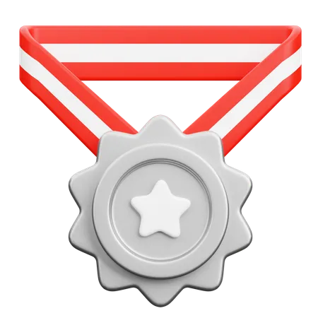 Medalla de plata  3D Icon