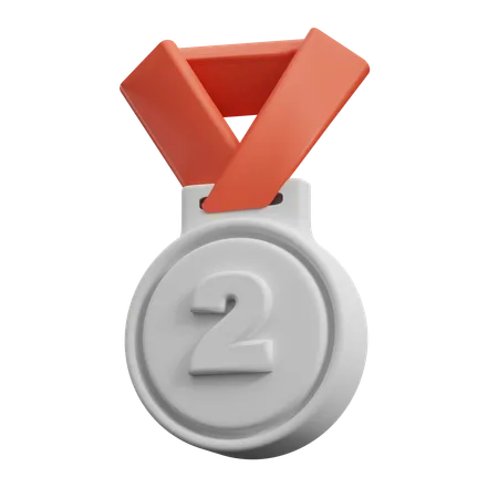 Medalla de plata  3D Icon