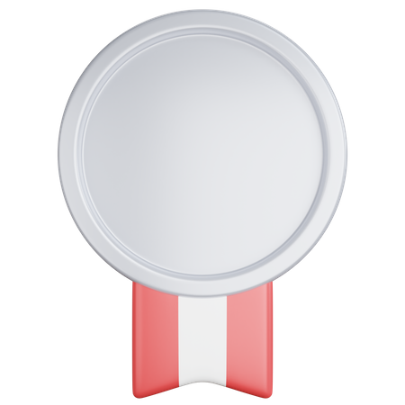 Medalla de plata  3D Icon