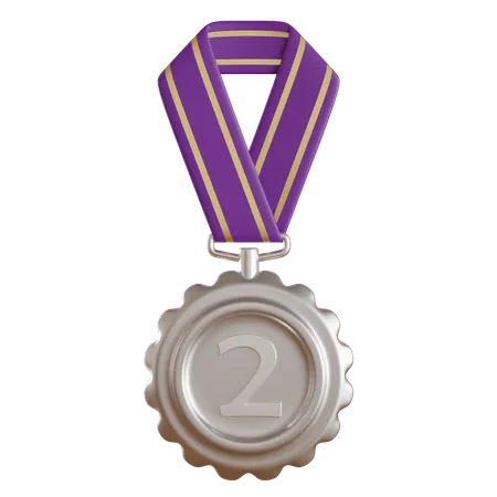 Medalla de plata  3D Icon