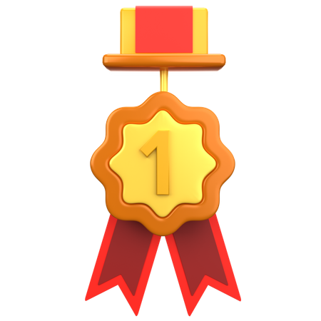Medalla de primer lugar  3D Icon