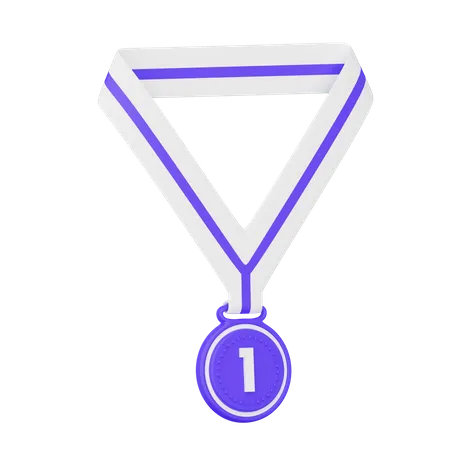 Medalla de primer lugar  3D Illustration