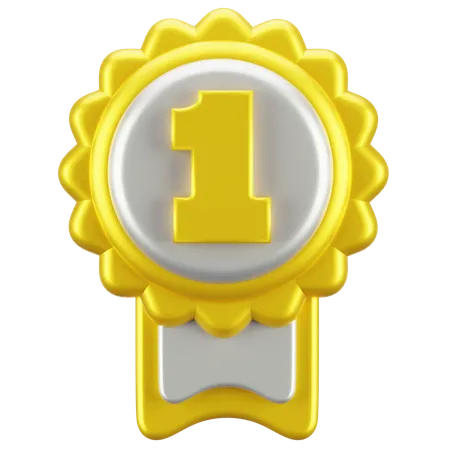 Medalla de primera posicion  3D Icon