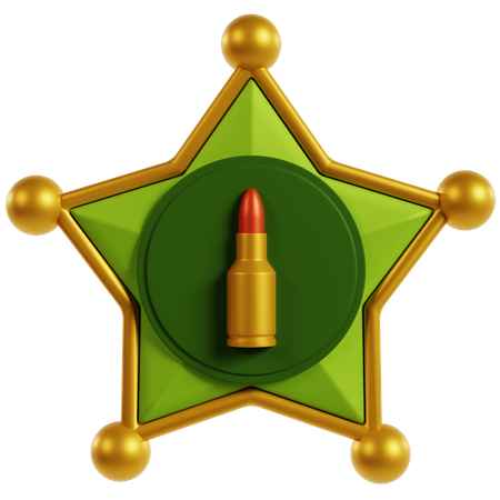 Medalla de reconocimiento militar  3D Icon