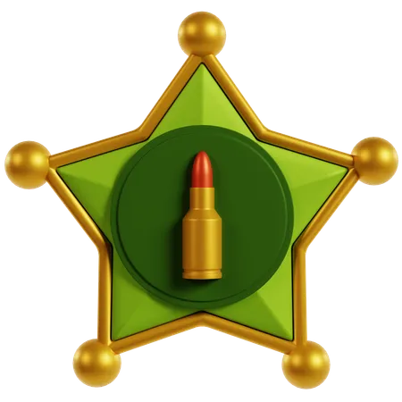 Medalla de reconocimiento militar  3D Icon