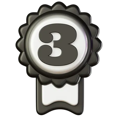 Medalla de tercera posición  3D Icon