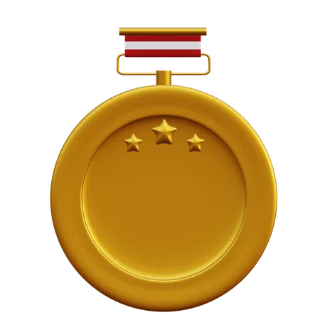 Medalla de tres estrellas  3D Illustration