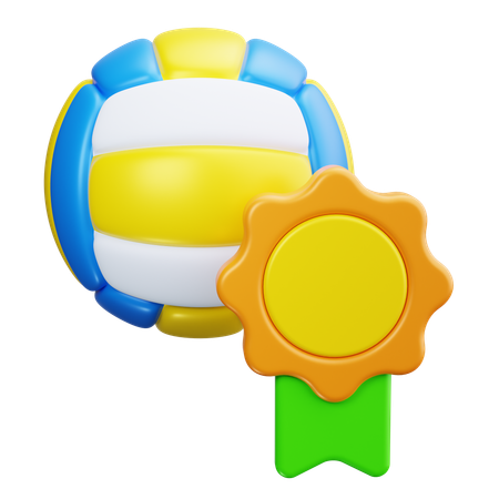 Medalla de voleibol  3D Icon