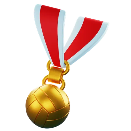 Medalla de voleibol  3D Icon