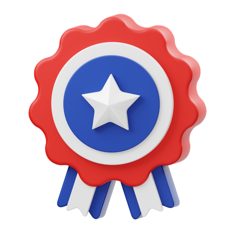 Medalla del día de la independencia  3D Icon