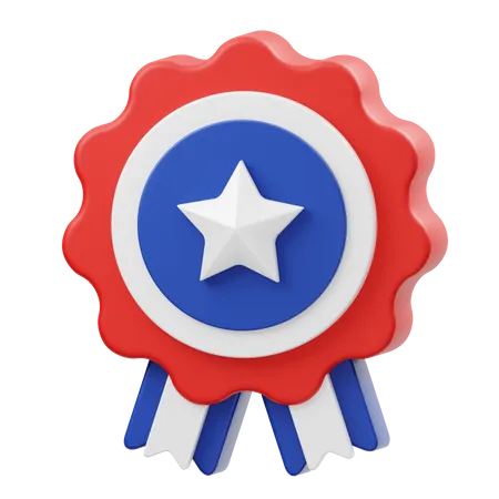 Medalla del día de la independencia  3D Icon
