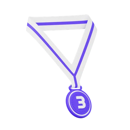Medalla del tercer lugar  3D Illustration