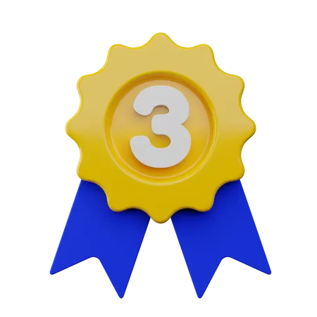Medalla del tercer lugar  3D Illustration