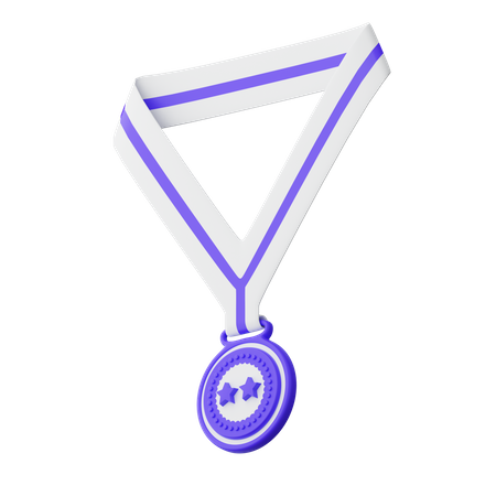 Medalla de dos estrellas  3D Illustration