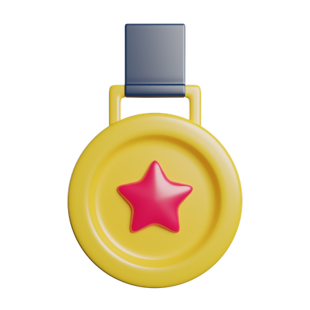 Medalla estrella  3D Icon