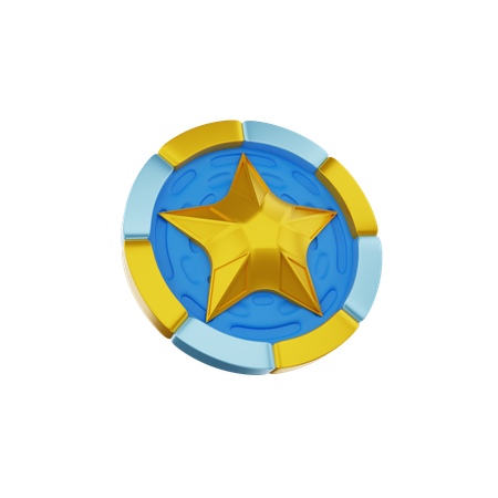 Medalla estrella  3D Icon