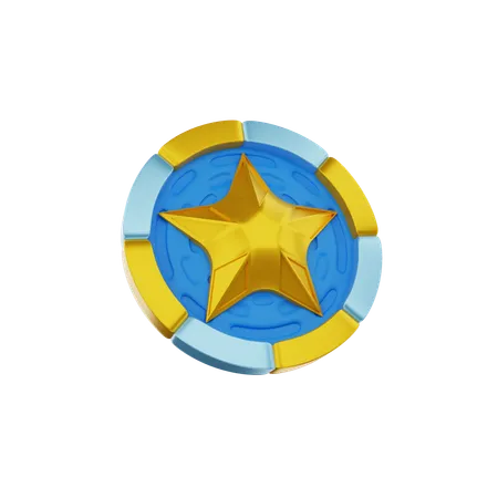 Medalla estrella  3D Icon