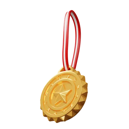 Medalla estrella  3D Icon