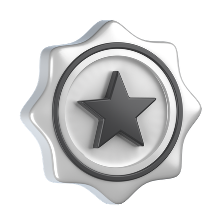 Medalla estrella  3D Icon