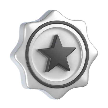 Medalla estrella  3D Icon