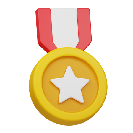 Medalla estrella  3D Icon