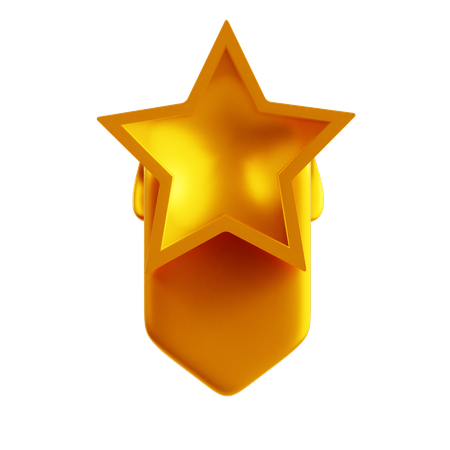 Medalla estrella  3D Icon