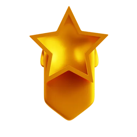 Medalla estrella  3D Icon