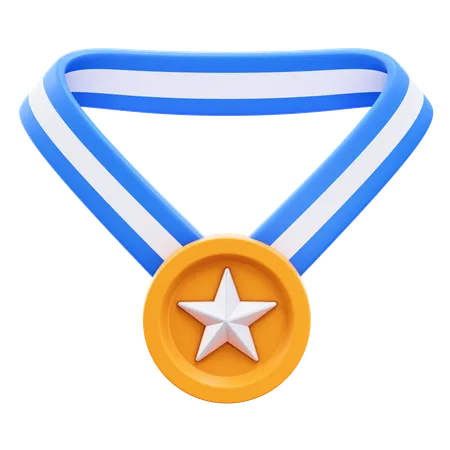 Medalla estrella  3D Icon