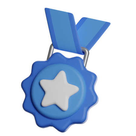 Medalla estrella  3D Icon