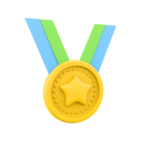 Medalla estrella  3D Icon
