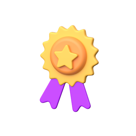 Medalla estrella  3D Icon