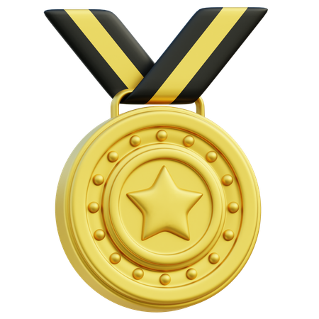 Medalla estrella  3D Icon