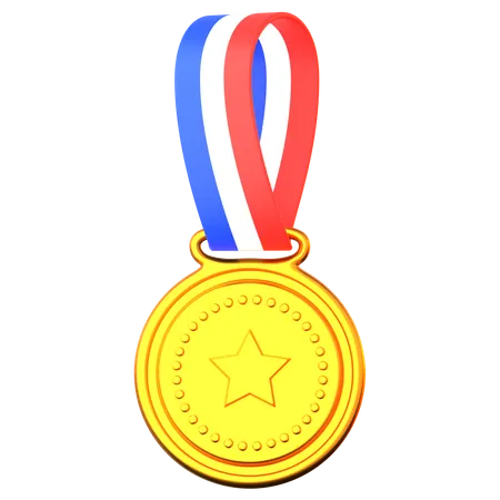 Medalla estrella  3D Illustration