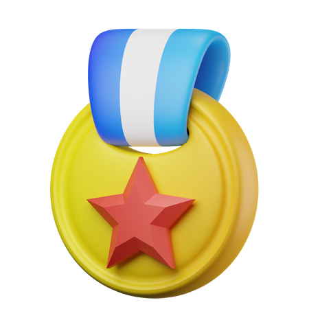 Medalla estrella  3D Icon