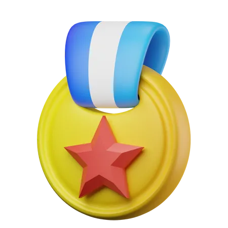 Medalla estrella  3D Icon