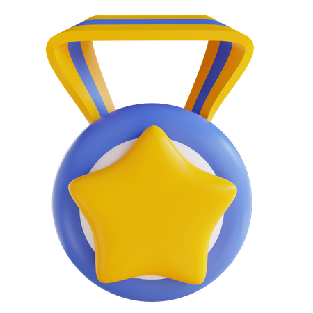 Medalla estrella  3D Icon