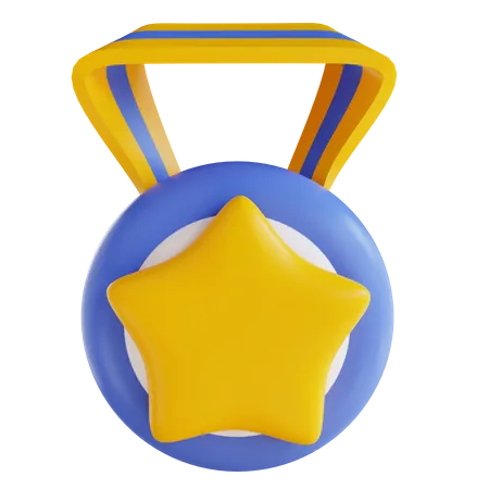 Medalla estrella  3D Icon