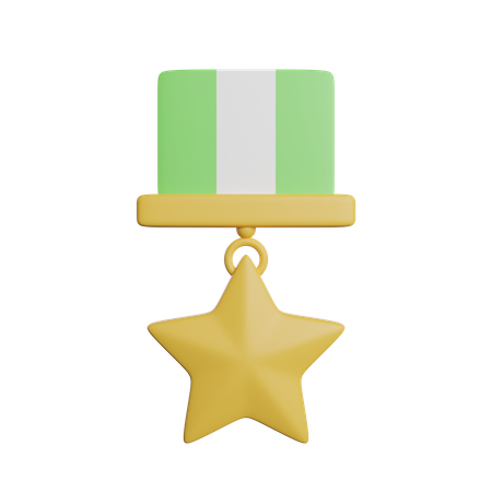 Medalla estrella  3D Icon