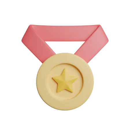 Medalla estrella  3D Icon