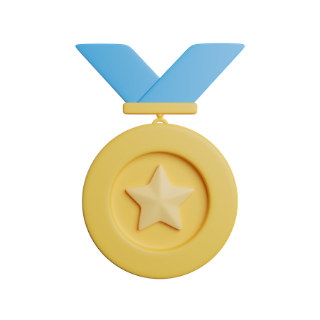 Medalla estrella  3D Icon